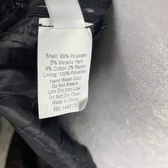 Rush M Black Gold Metallic Tube Top Strapless Fit Flare Babydoll Party Dress - Picture 5 of 5